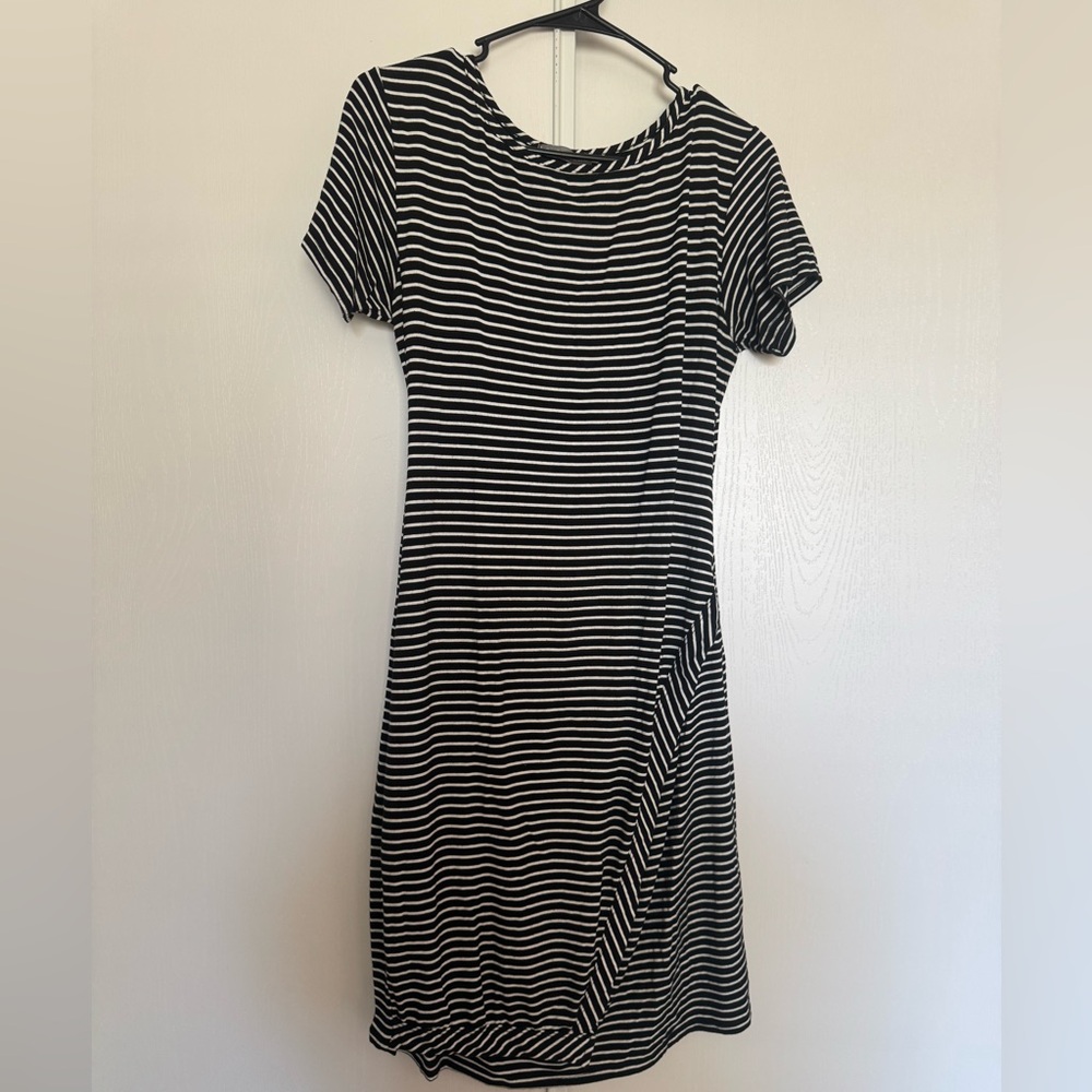 Loveappella Striped Maternity Dress